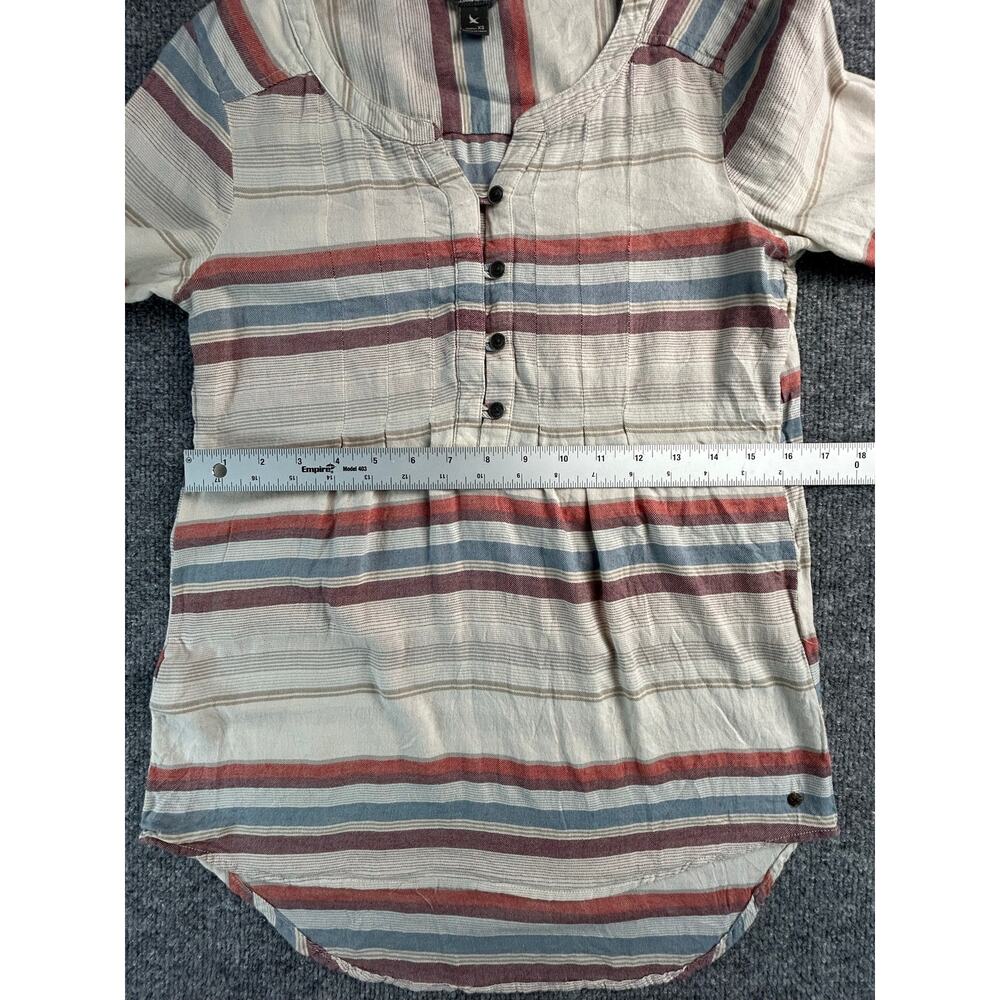 Eddie Bauer Women's XS Striped Henley Shirt Long Sleeve Lightweight Pullover Top - Picture 8 of 8